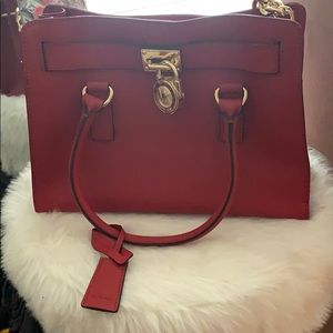 Michael Kors Red Medium Hamilton